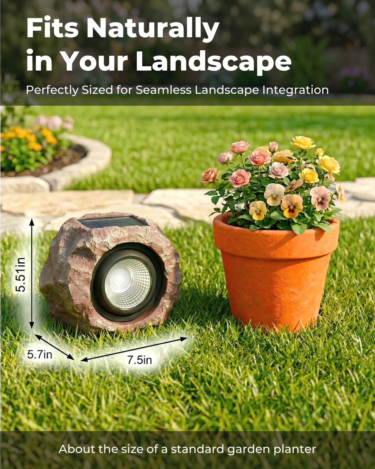 DGSCAK solar rock light tool-free installation for quick setup.