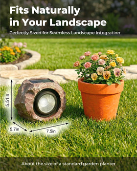 DGSCAK solar rock light tool-free installation for quick setup.