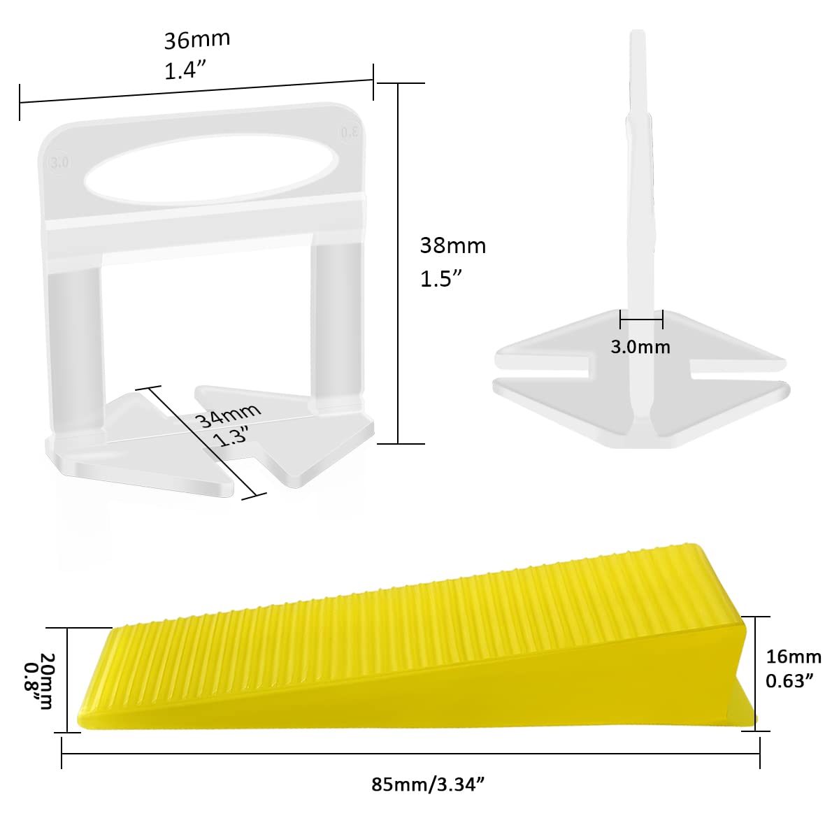 DGSL clip closeup reveals 600-piece pack for secure spacing