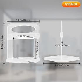 DGSL leveling system for walls and floors helps prevent lippage for a smooth finish