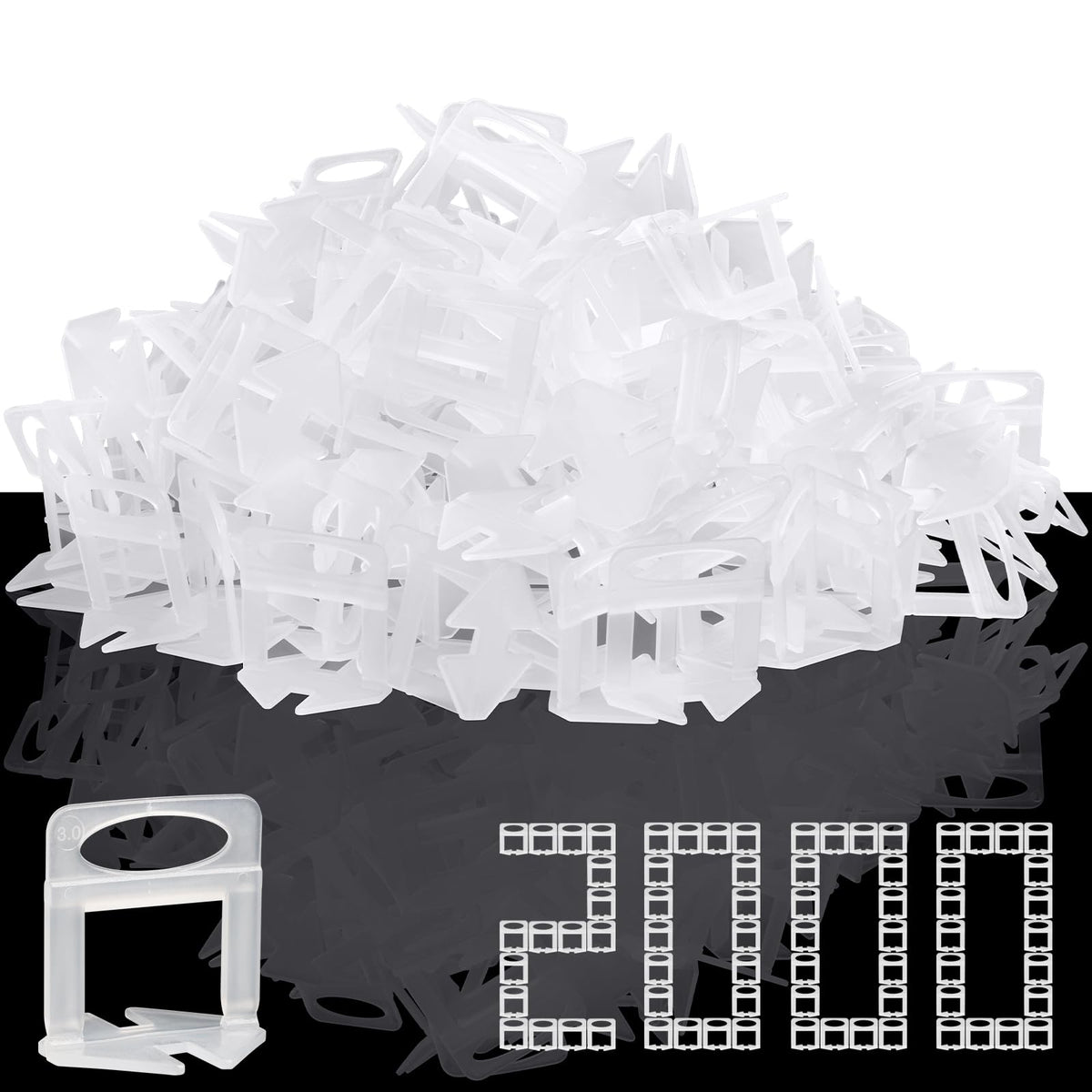 DGSL tile leveling 2000 clips demonstrate precise, lippage-free tiling