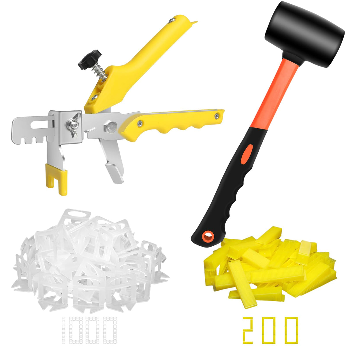 DGSL tile leveling clip in 1/8 inch size aids precise spacing for flat layouts