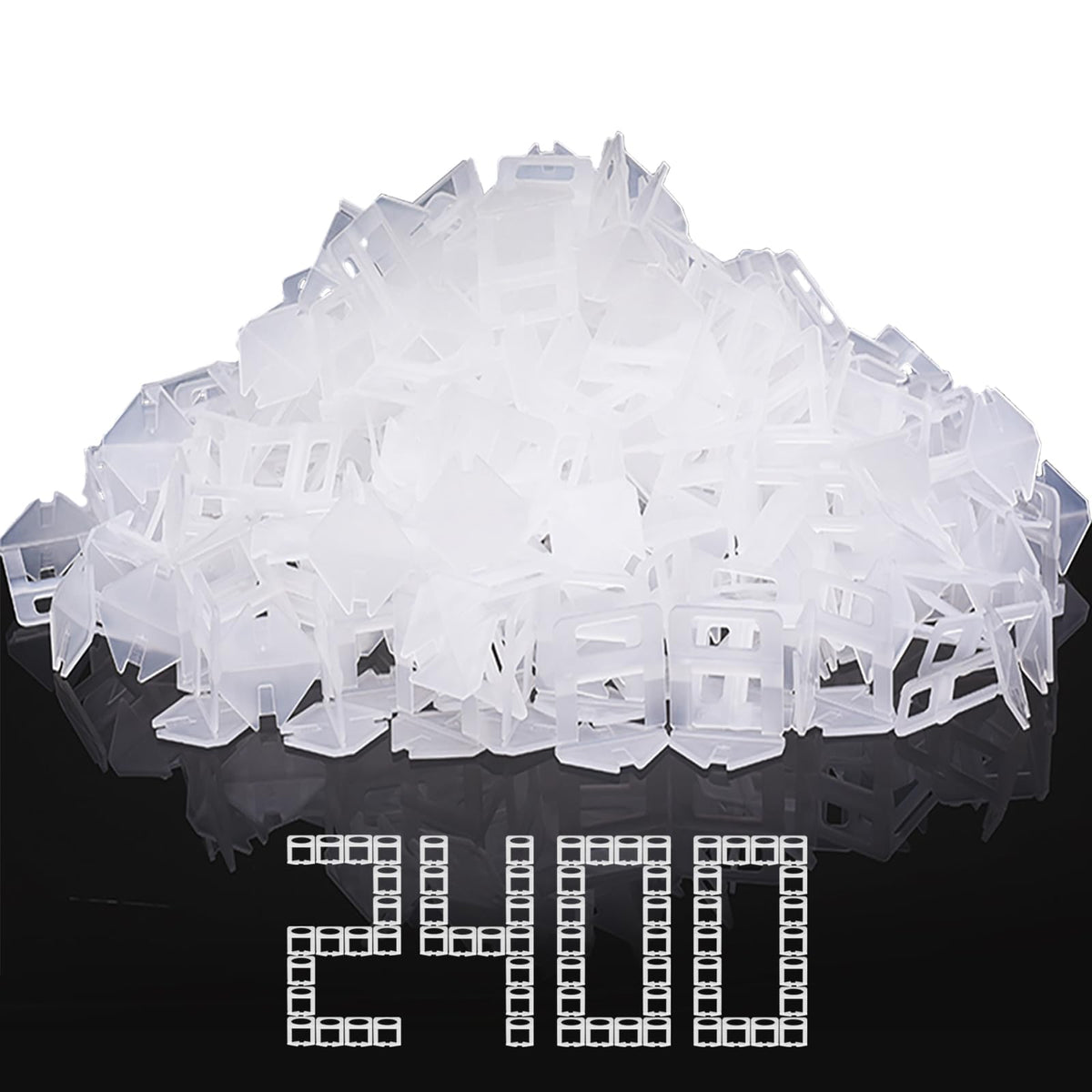 DGSL tile leveling clips 2400-pack for fast, lippage-free tile installation.