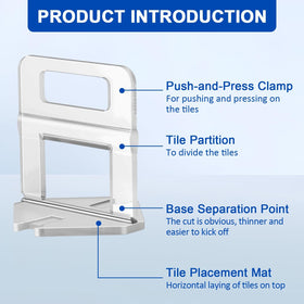 DGSL 1/8-1/2 inch tile-leveling system aids precise joint alignment during installation