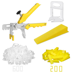 DGSL Tile Leveling System clip spacers keep tiles flush for a precise finish.