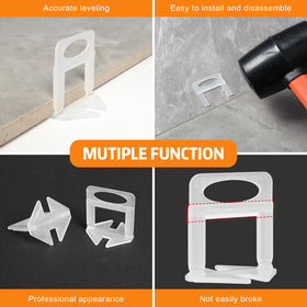 DGSL leveling system in use on wall and floor tiles