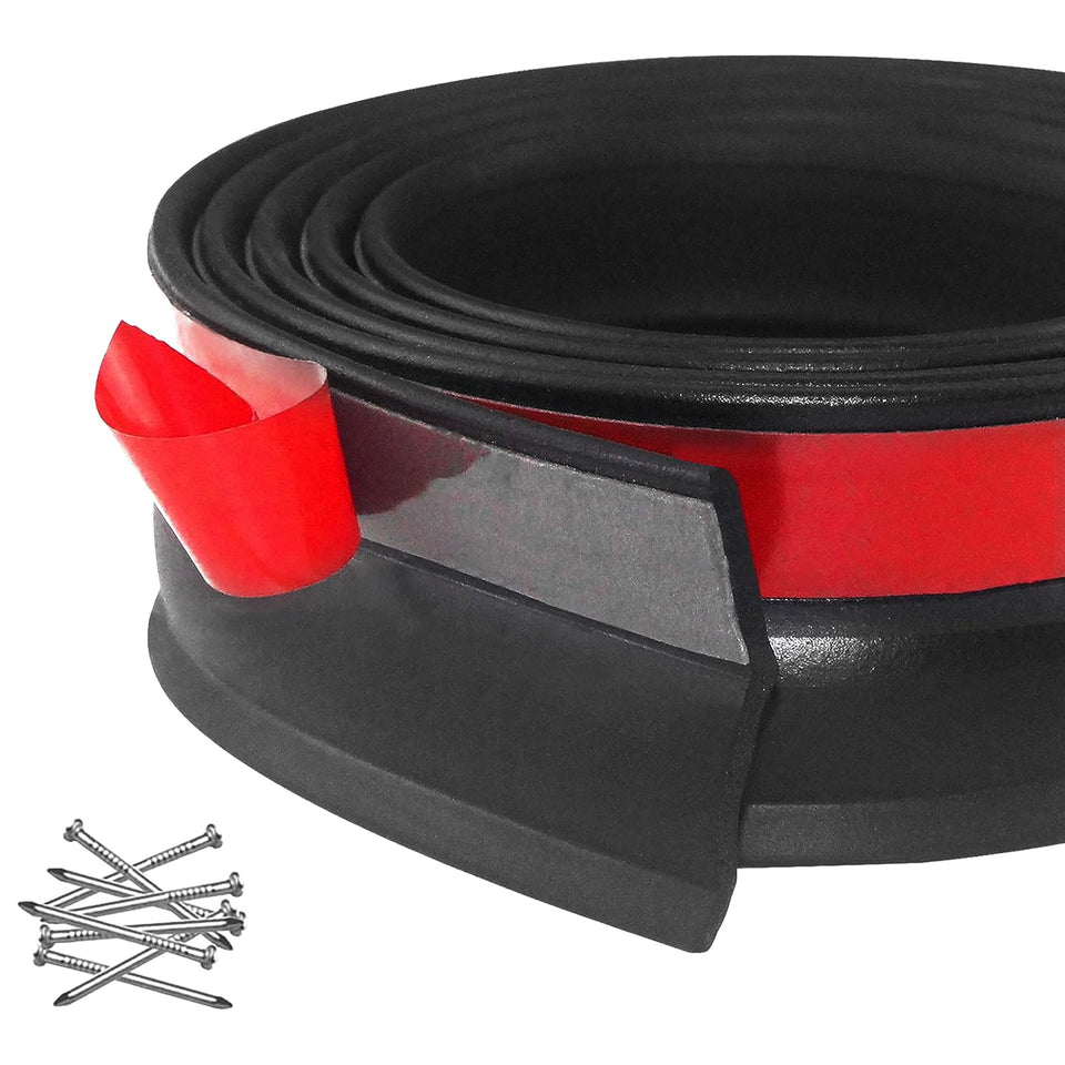 DGSL universal garage door seal bottom rubber close-up showing moisture resistance and weather protection.