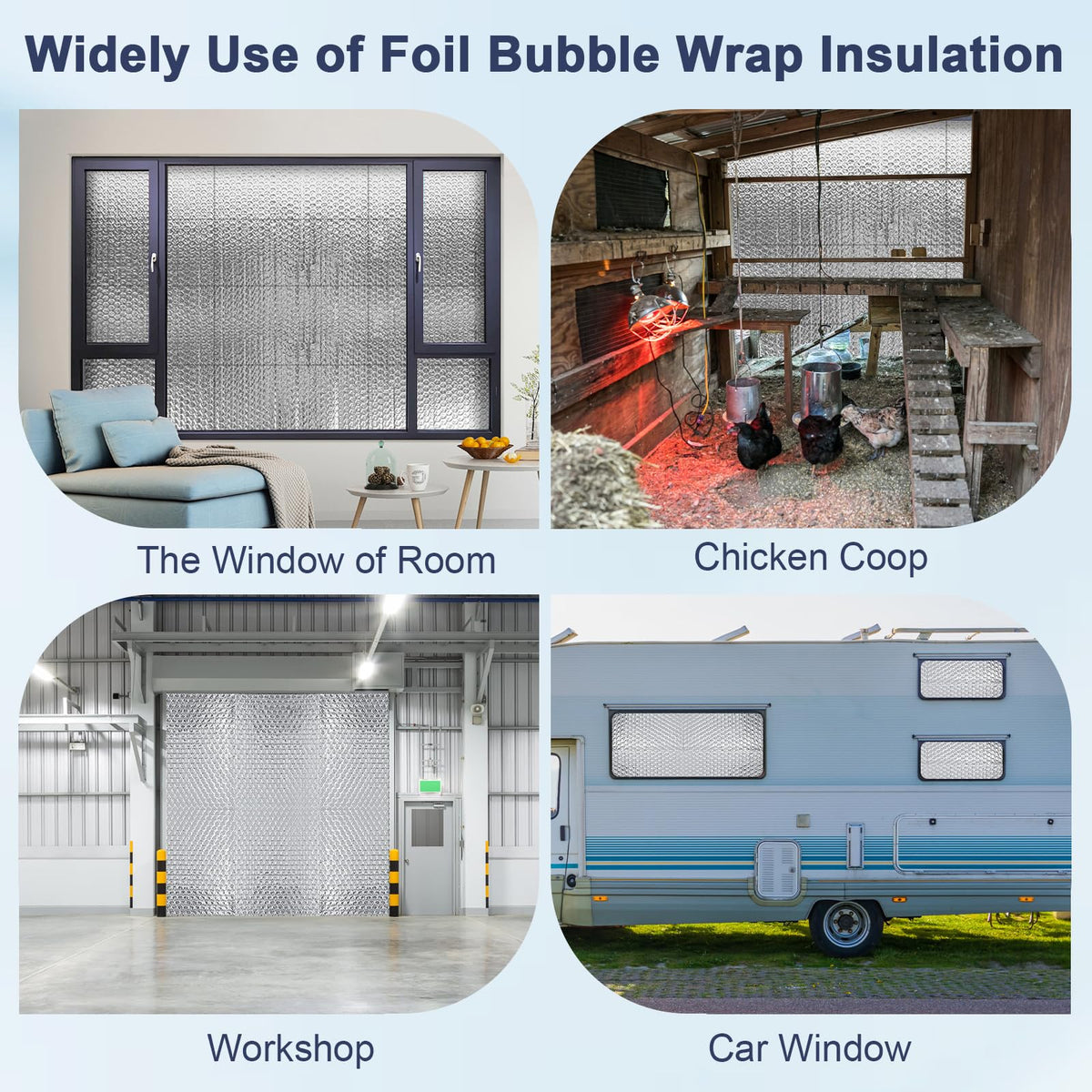 DGSL window insulation applied in a garage setting for energy efficiency