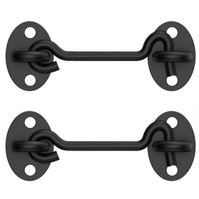 DGSMT0808 2-pack 6-inch black barn door latch for durable privacy
