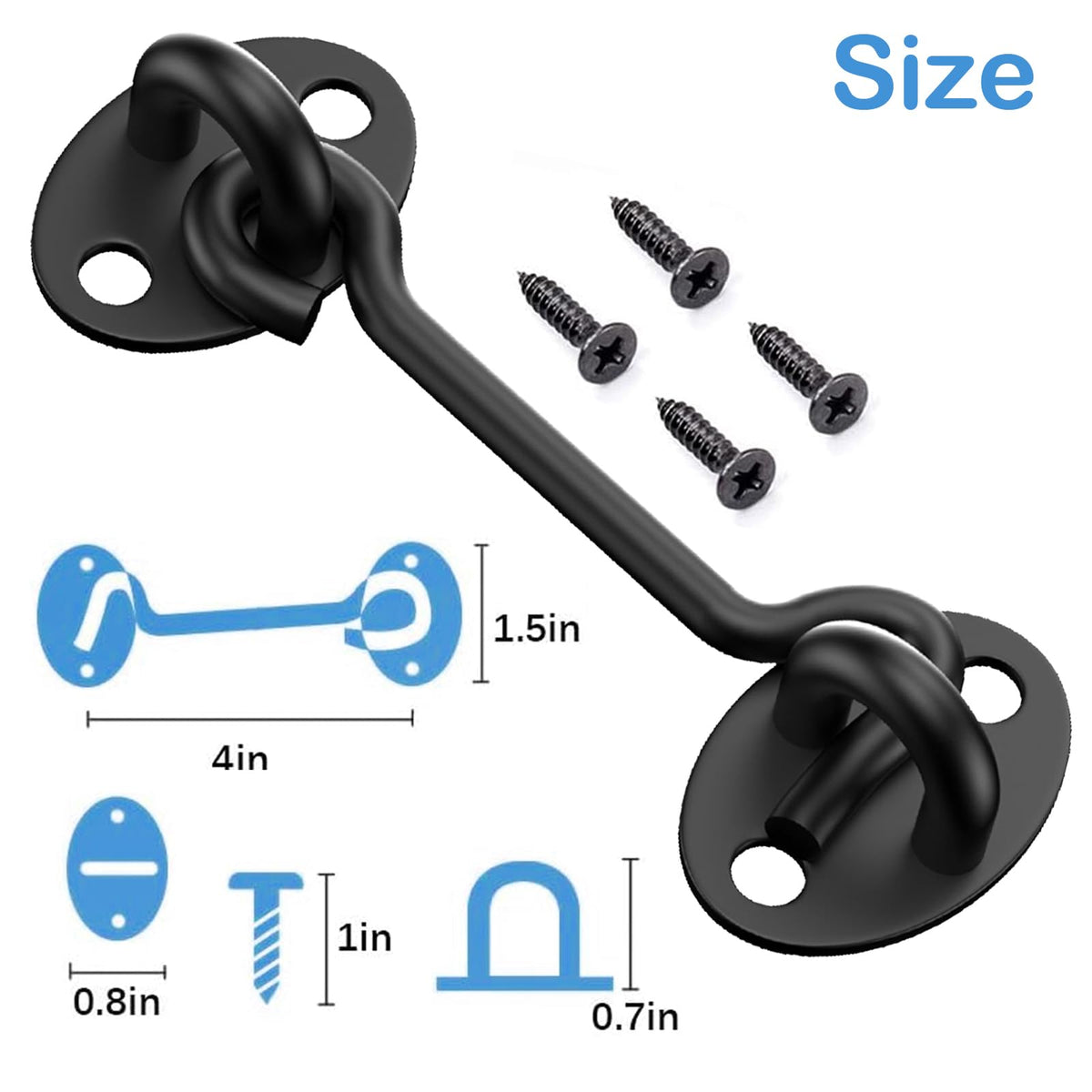 DGSMT0808 rust-resistant metal latch for long-lasting performance