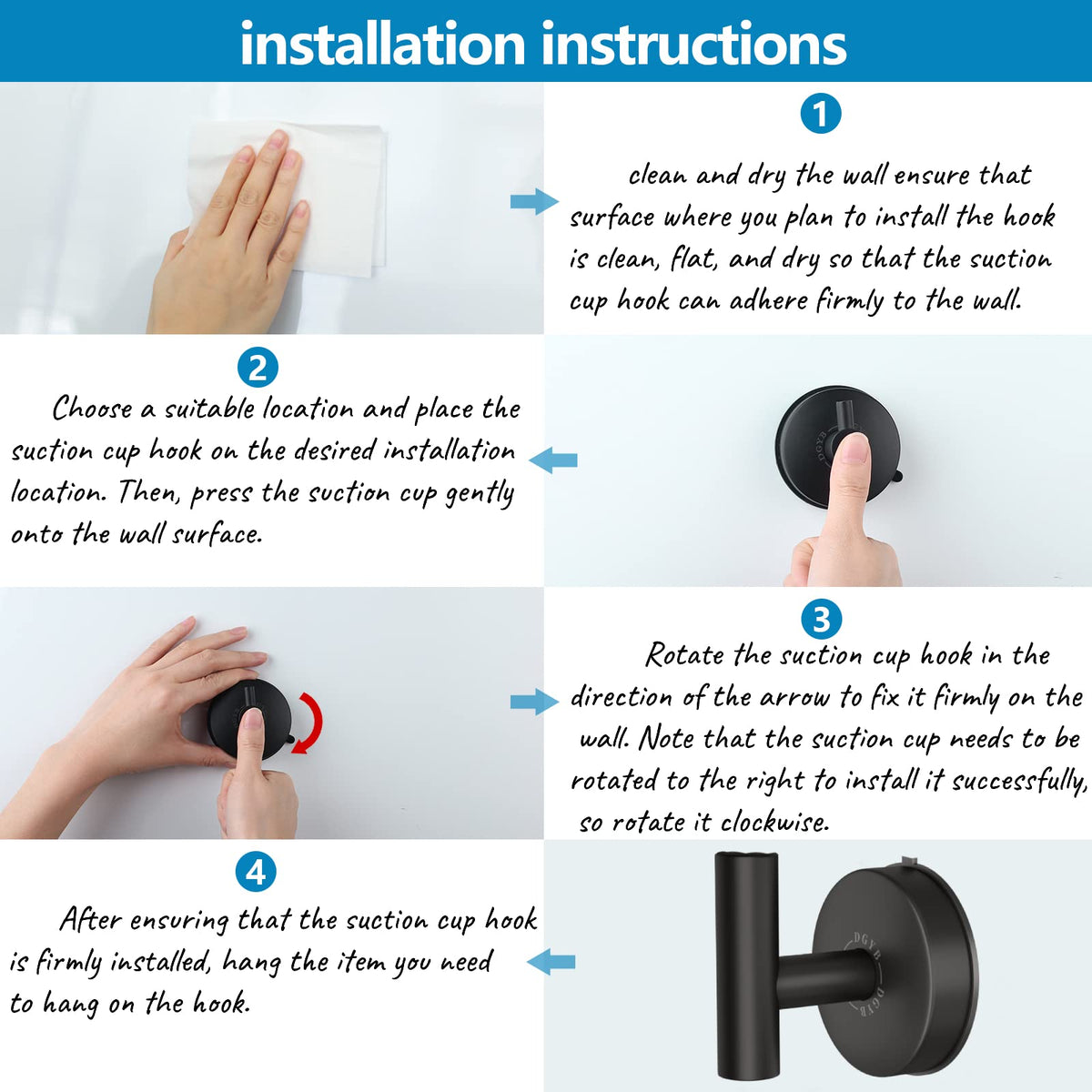 DGYB glass shower hook in a compact bathroom, keeps towels neatly within reach.