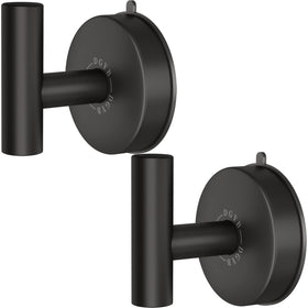 DGYB large suction cup hook set 2-pack in black finish, easy towel organization.
