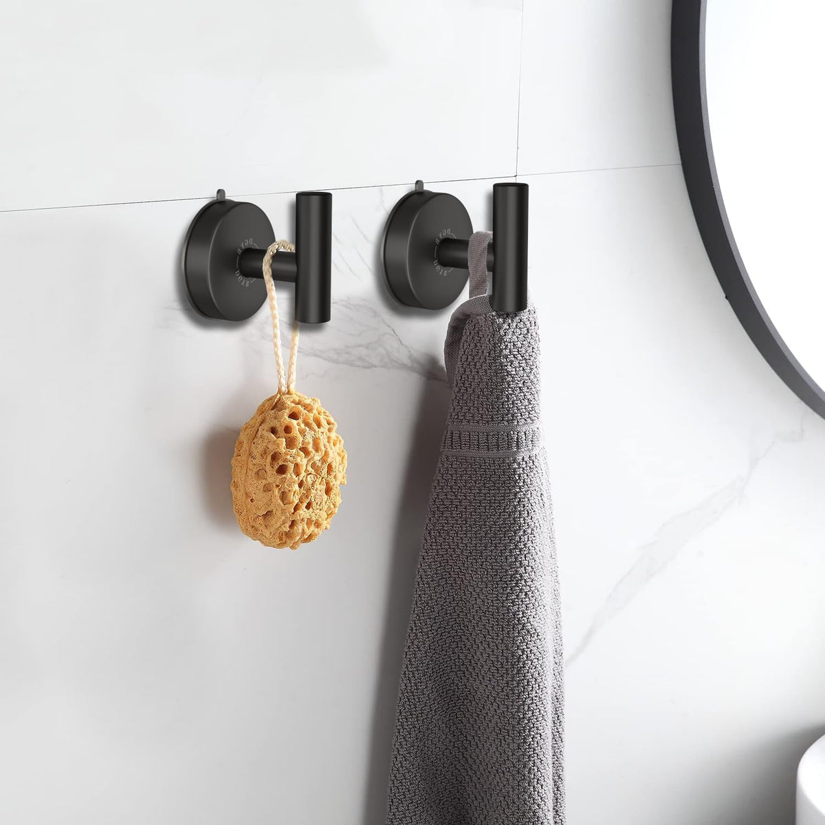 DGYB stainless steel shower hook with 15 lb capacity, rust-proof for bathrooms.
