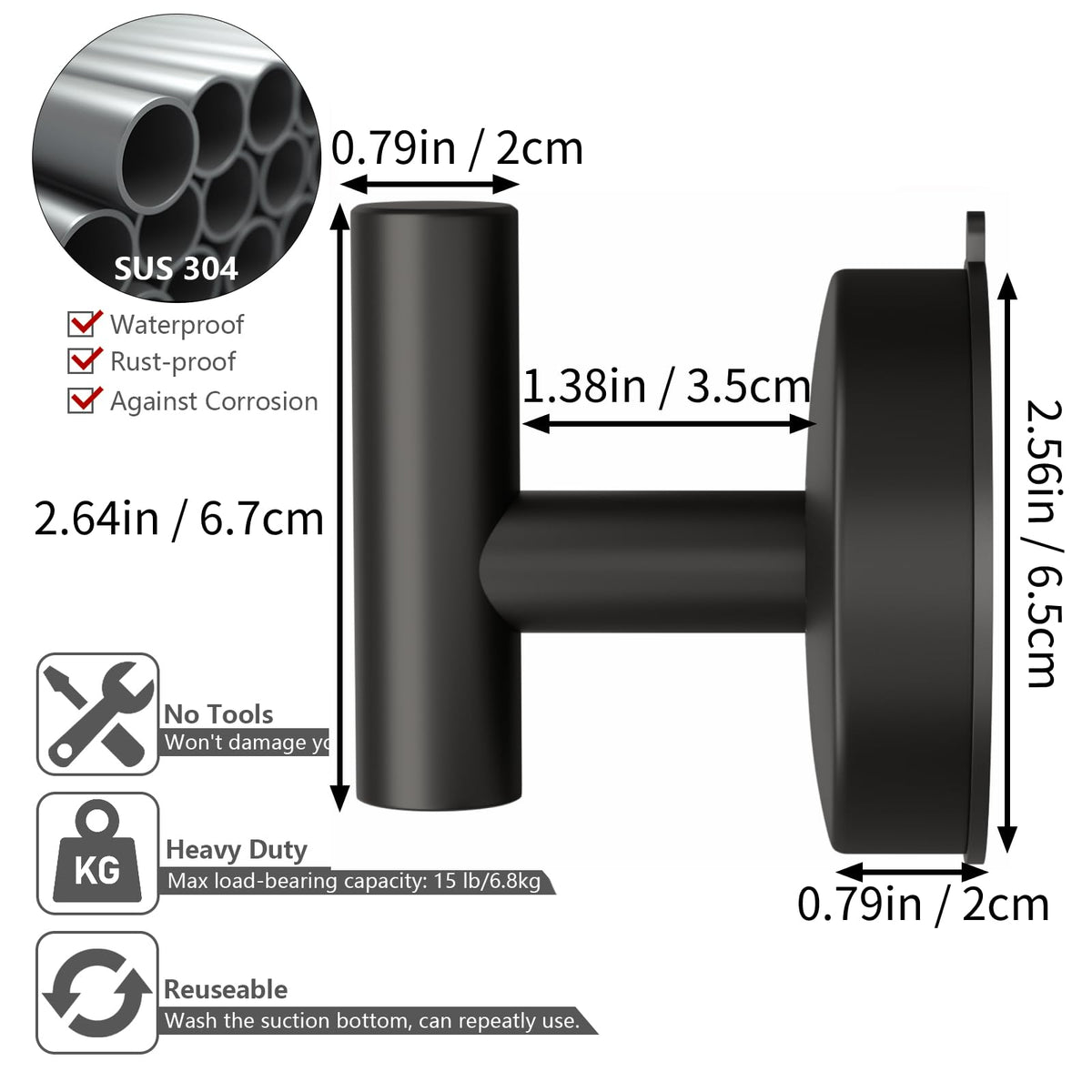 DGYB waterproof and rust-proof metal hooks endure humidity in busy bathrooms.