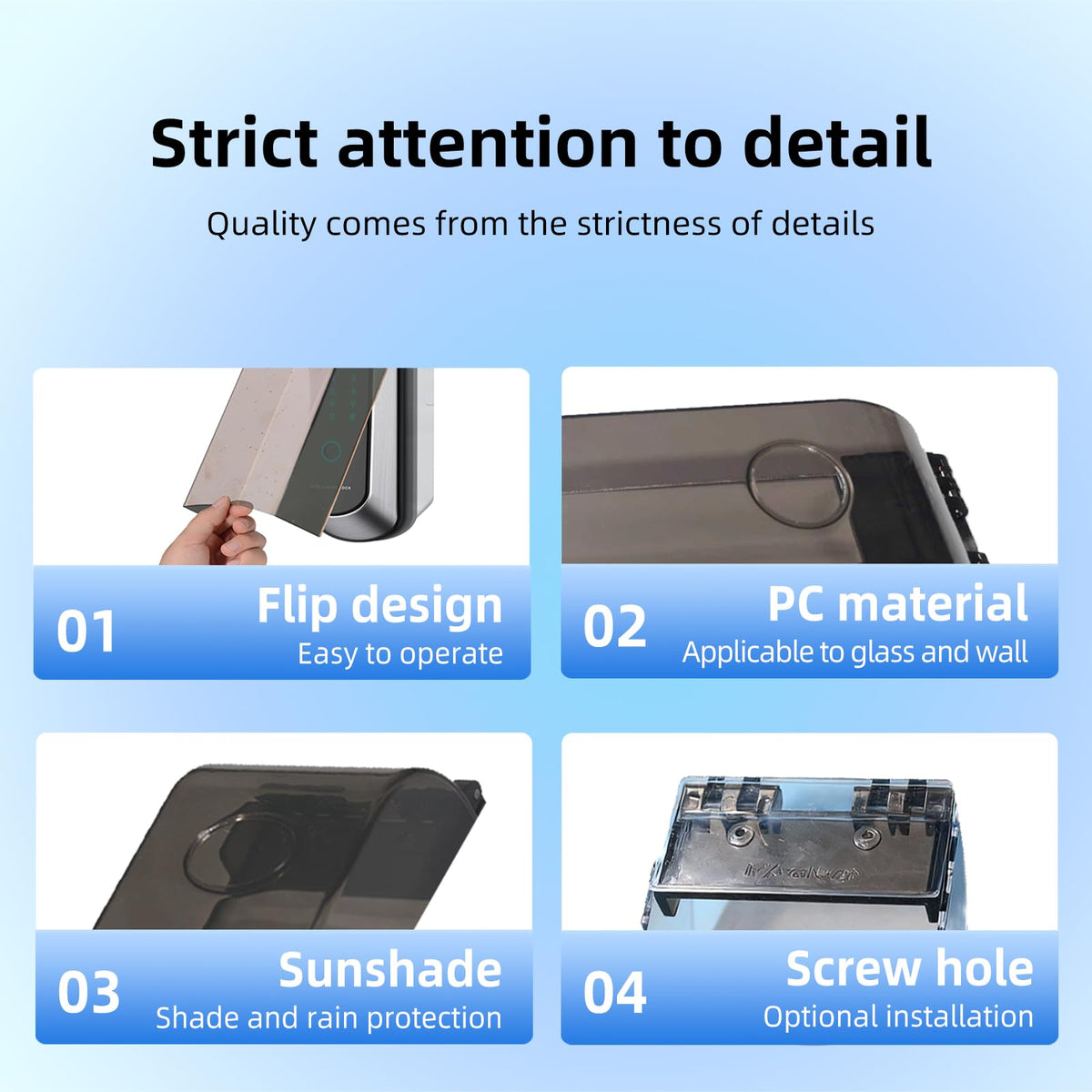 Dgyezhao-weatherproof-garage-keypad protects the keypad outdoors.