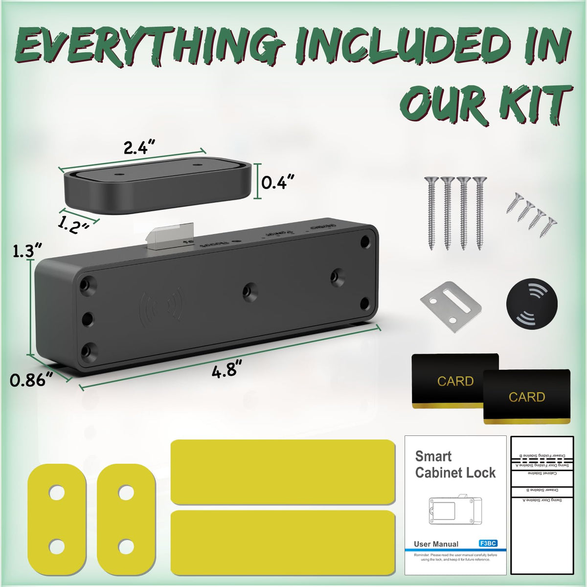 Dhiedas Smart RFID Drawer Lock battery-compartment hints at long-lasting power