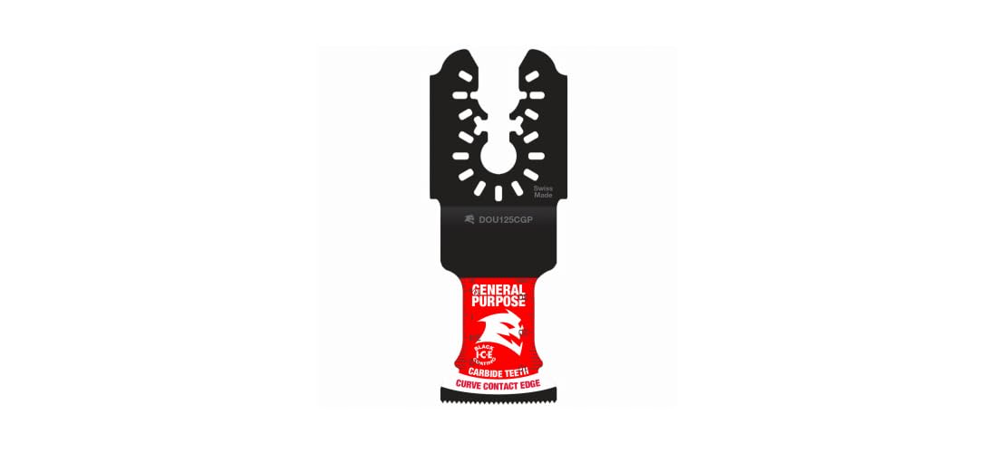 Compact Diablo AMPED Demo Demon blade design suited for tight spaces