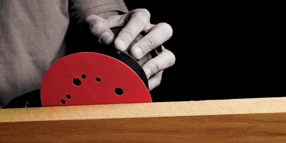 Diablo ceramic blend disc on wood, metal, and plastics delivering smooth finish.