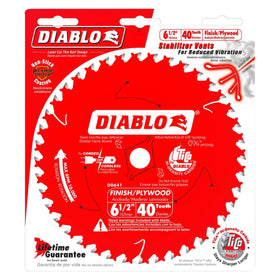 Diablo D0641X laser-cut stabilizer vents minimize vibration during cuts.