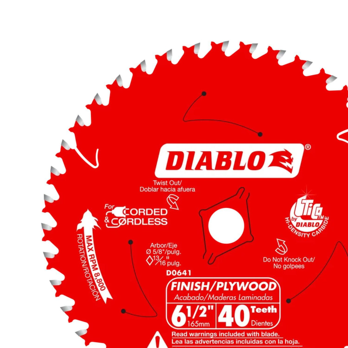 Diablo D0641X Perma-Shield coating reduces gumming and corrosion.