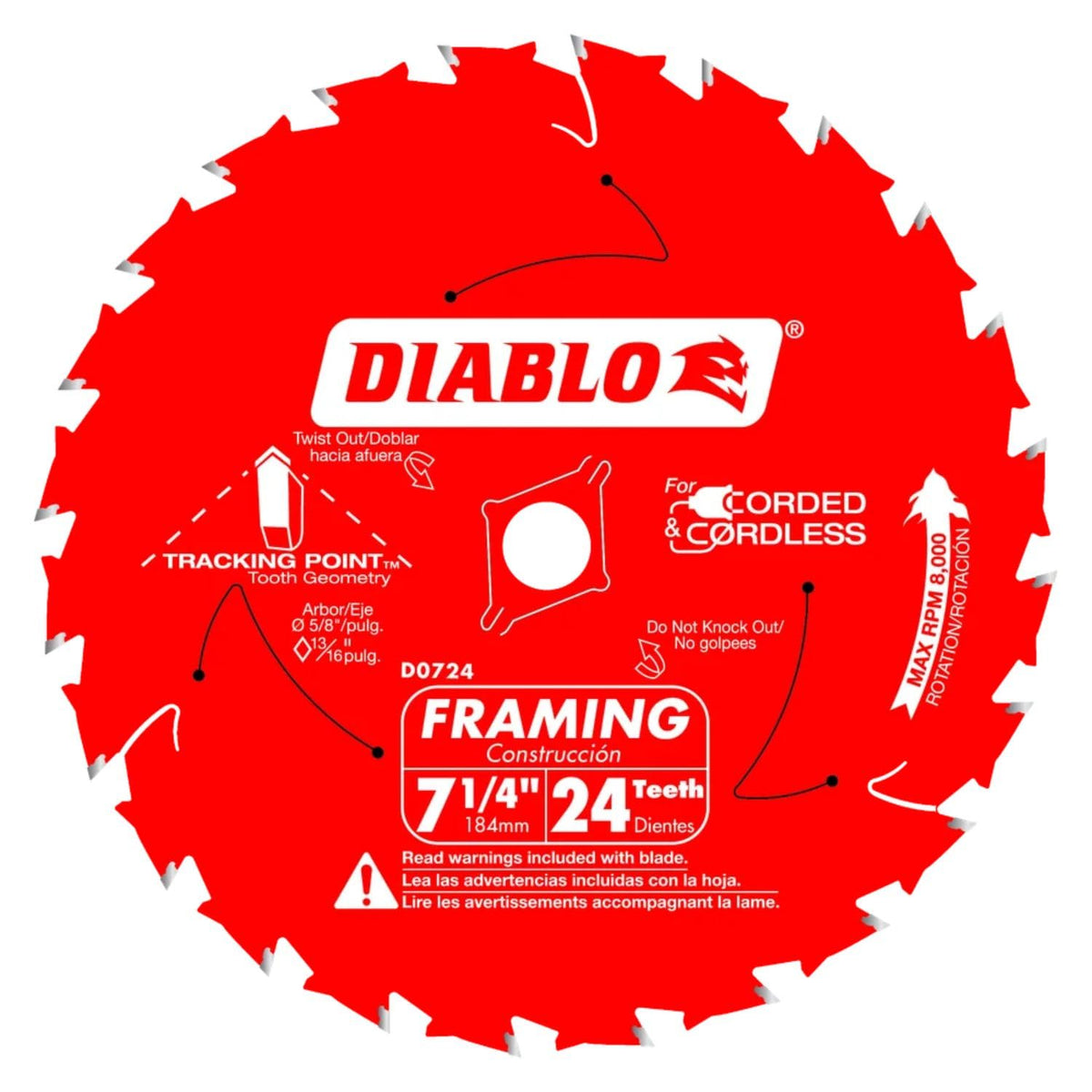 Diablo D0724A anti-vibration vents reduce wobble for smoother framing work