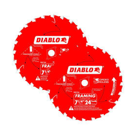 Diablo D0724A tracking point tooth design for precise framing cuts