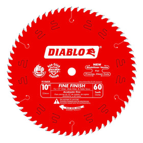 Diablo D1060X fine-finish teeth close-up showing Hi-ATB edges for smooth cuts