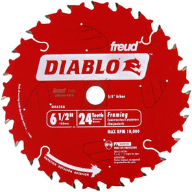 Diablo Freud thin kerf blade demonstrates smoother ripping on wood.
