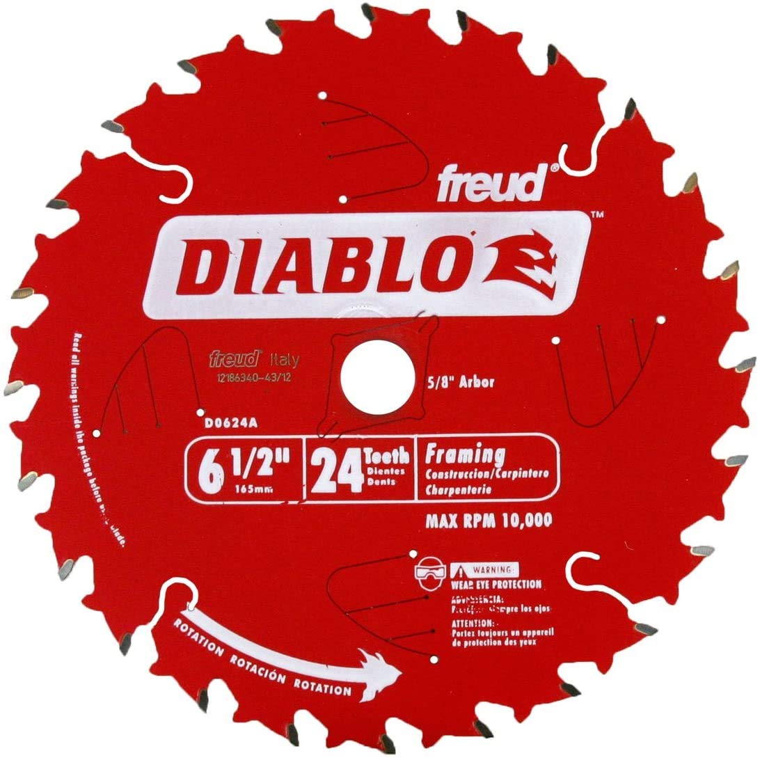 Diablo Freud thin kerf blade demonstrates smoother ripping on wood.
