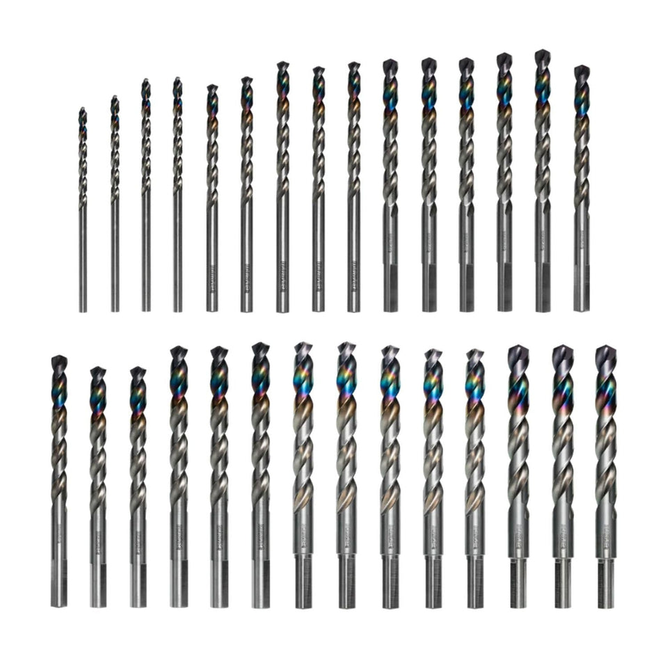 Diablo Metal Demon 29-piece drill set showcased for versatile metal drilling tasks.