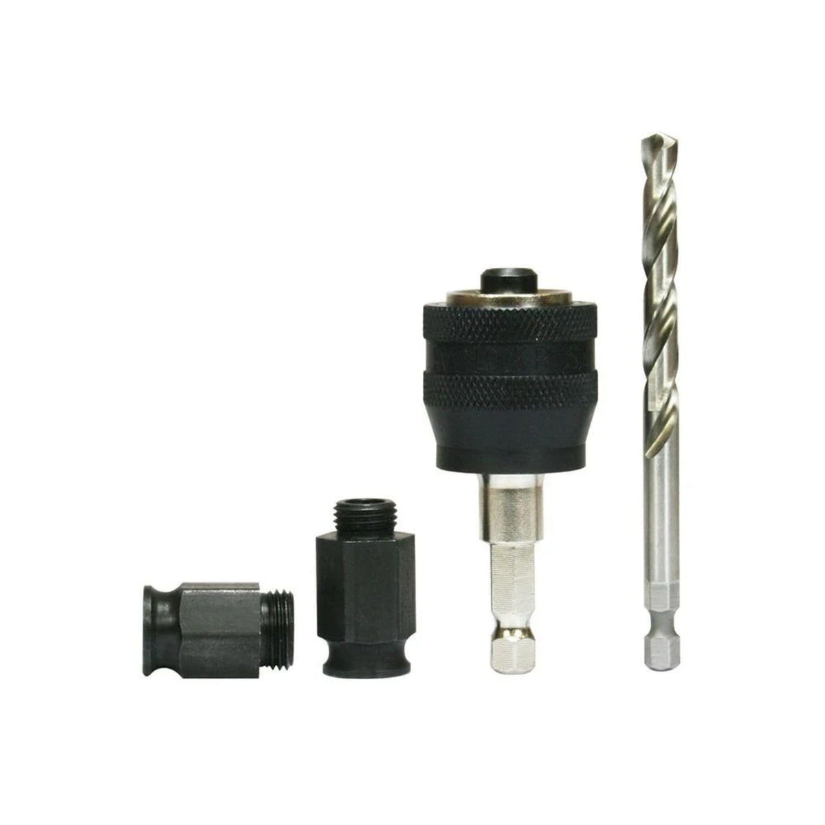 Diablo Snap-Lock Plus mandrel enabling quick-change setup for faster hole saw changes.