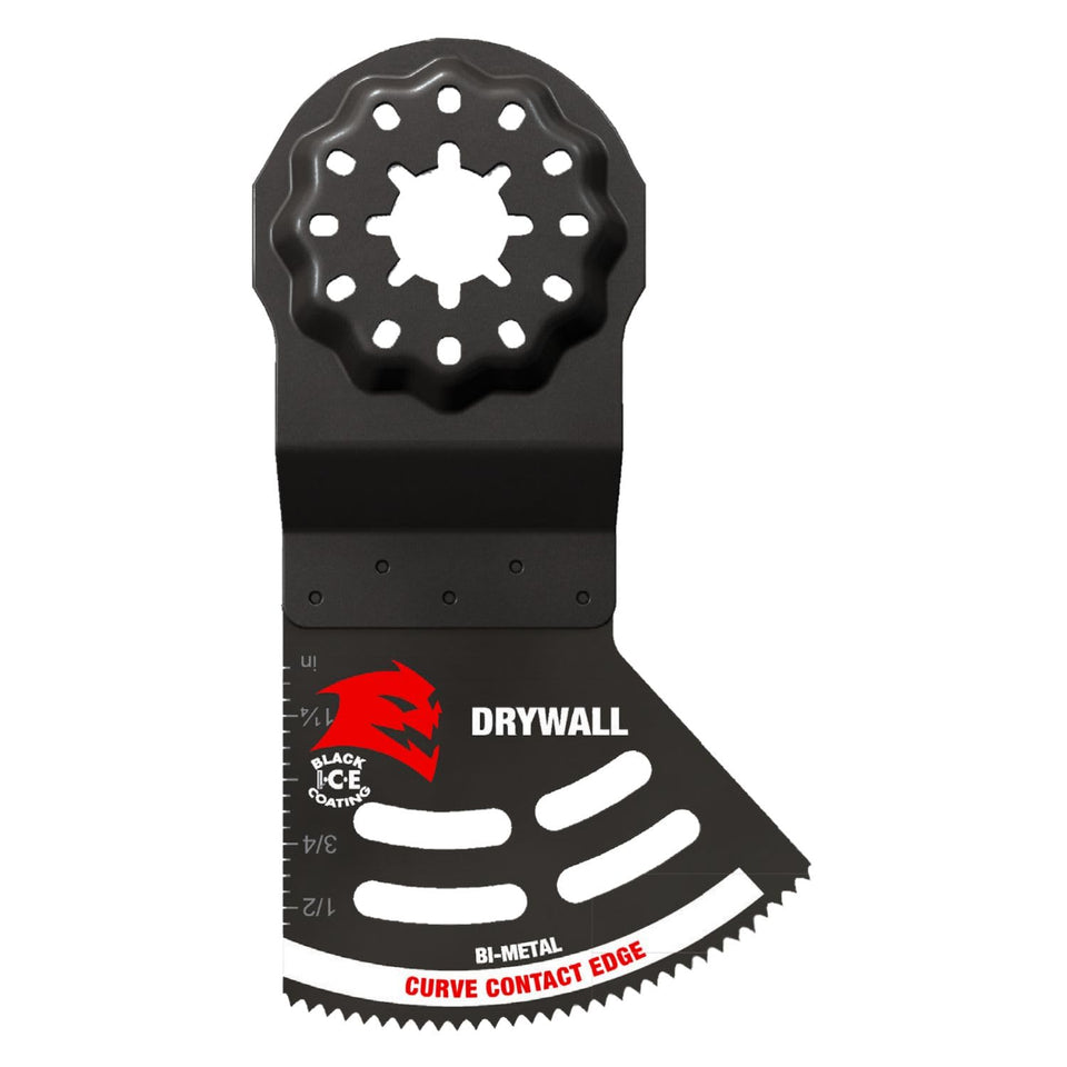 Diablo Starlock bi-metal drywall blade with ultra-hardened edge for long life and precise cuts.