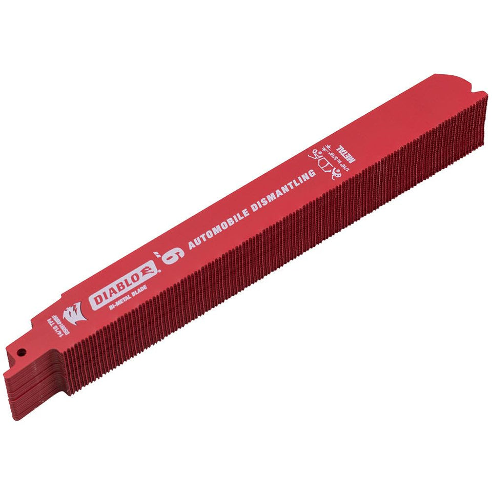 Diablo Steel Demon blade pack 25, front view, for precise straight cuts in metal.