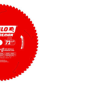 Diablo Steel Demon D1472CF blade shows Cermet II teeth for longer blade life.