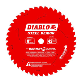 Diablo Steel Demon Cermet II blade, 8-inch, for precise metal cuts.
