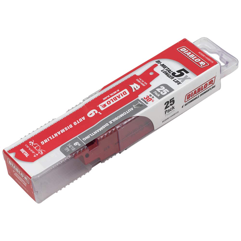 Diablo Steel Demon 6-inch blades deliver reliable performance in workshop dismantling.