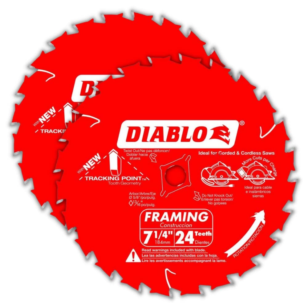 Diablo Tracking Point 7-1/4 in blade cutting plywood with smooth accuracy.