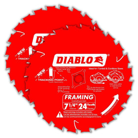 Diablo Tracking Point 7-1/4 in blade cutting plywood with smooth accuracy.