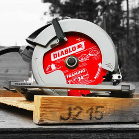 Diablo Tracking Point blade cuts pressure-treated wood with minimal heat and steady control.