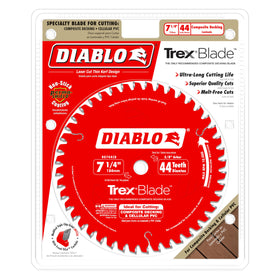 Diablo TrexBlade cutting plastics with cool, accurate cuts.