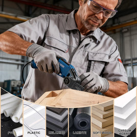 Diagtree drywall and plastic blades for smooth, controlled surfaces.