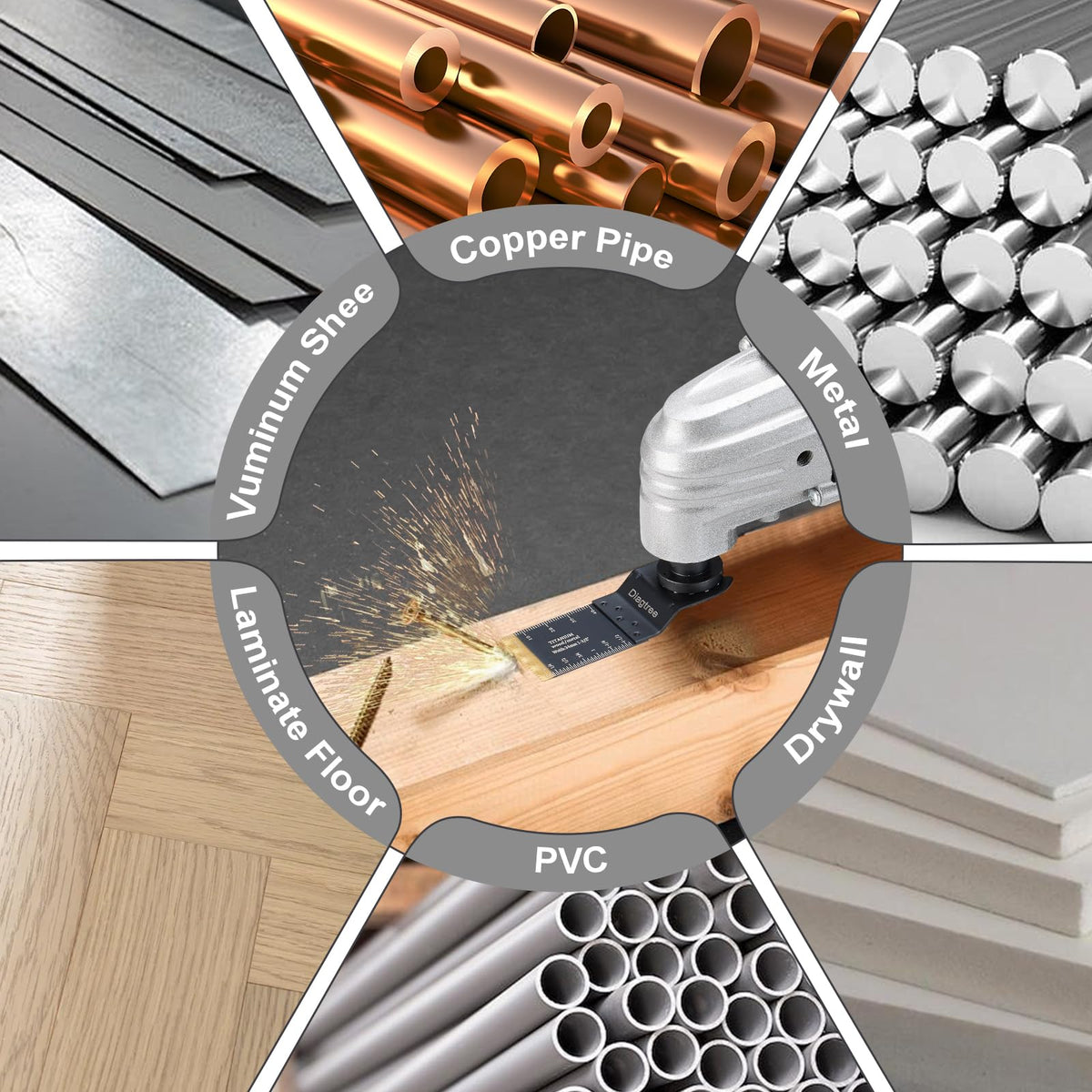 Diagtree metal-cutting blades tackle nails and metal with strength.