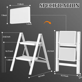 DIAMONDFORGE ladder with rubber feet protects floors during tasks.