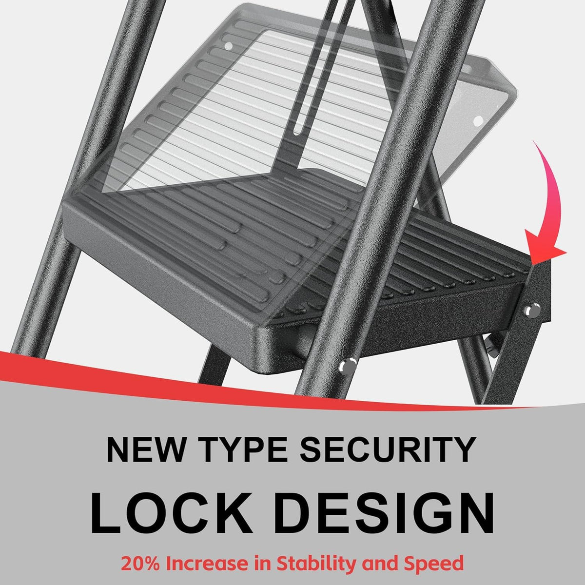 DiamondForge 2-step stool for kitchen tasks and reaching cabinets.
