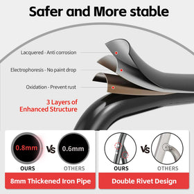 DIAMONDFORGE handrails extended provide steady support during climbs.