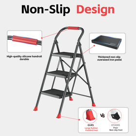 DiamondForge non-slip treads and rubber feet improve stability on any floor.