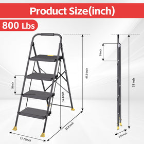 DiamondForge space-saving foldable ladder fits closets and behind doors.