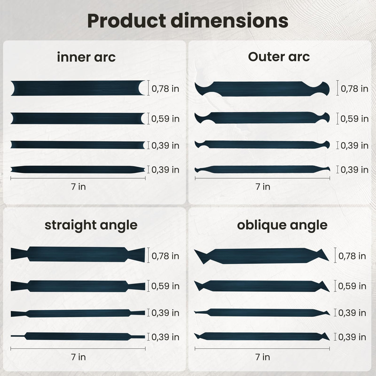 DIAUHNL blue spring steel blades reveal durability for fine carpentry tasks.
