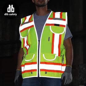 Dib Safety reflective vest mesh back demonstrates airflow in warm conditions.