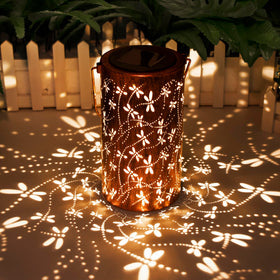 DIBIEECN dragonfly lantern hanging with warm glow for outdoor ambiance